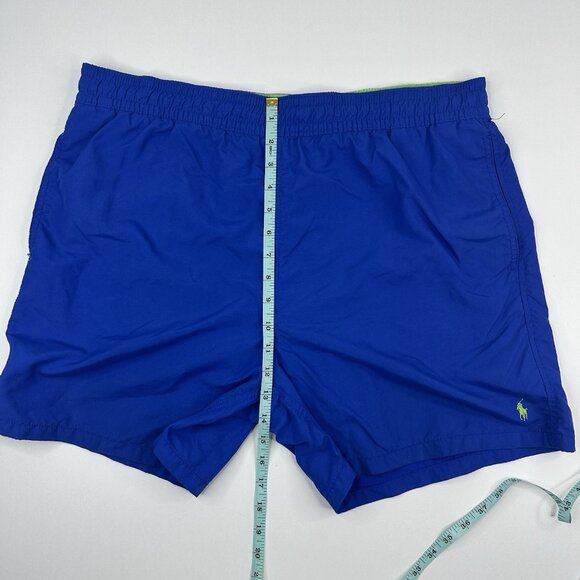 Polo Ralph Lauren Men's Blue Drawstring Lined Water Swim Trunks Large/W36/L5.25 - Picture 9 of 12